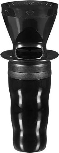 Melitta Cone Pour-Over Coffee Brewer and Ready Set Joe Mug, Black in Saudi Arabia