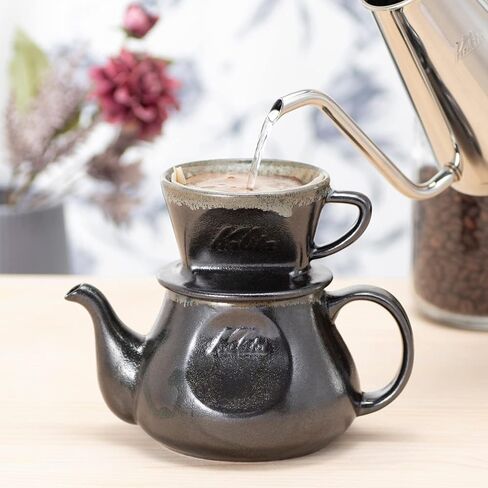 カリタ(Kalita) منقط القهوة كاريتا سيراميك أسود من 2 إلى 4 أشخاص أدوات هاسامي SG 102 منقط معدات التنقيط مقهى المقهى للتخييم في الهواء الطلق in Kuwait