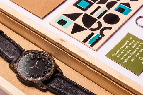 | Wooden Watch for Men, Chaquira Detail | HUICHOL IRIDESCENT BLACK | Ideal Present for Girlfriend, Mom, Daughter, Birthday, Anniversaries. Handcrafted and designed in Mexico. 45mm Diameter. in Saudi Arabia