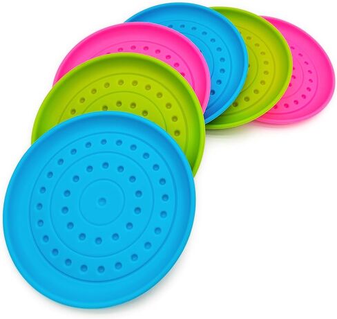 6 Pack Soft Rubber Dog Flying Discs for Small Medium Large Dogs (Small, Pink&Green&Blue6) in Saudi Arabia