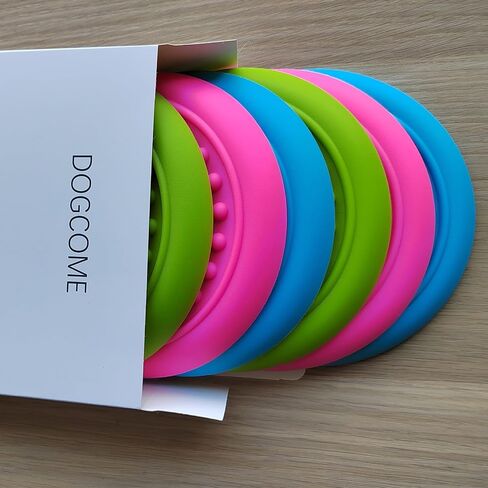 6 Pack Soft Rubber Dog Flying Discs for Small Medium Large Dogs (Small, Pink&Green&Blue6) in Saudi Arabia