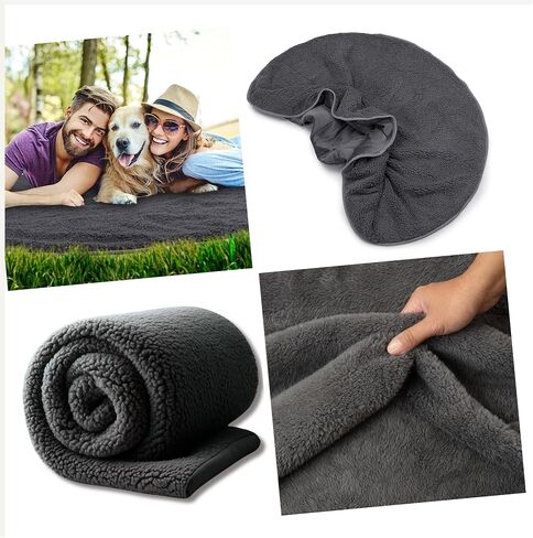 Dog Blankets for Large Dogs Washable - Waterproof Dog Blanket for Couch - Dog Blankets for Medium Dogs Washable - Pet Blankets for Dogs - Dog Bed Blanket Large Dog Blanket Round 60 Inches in Saudi Arabia