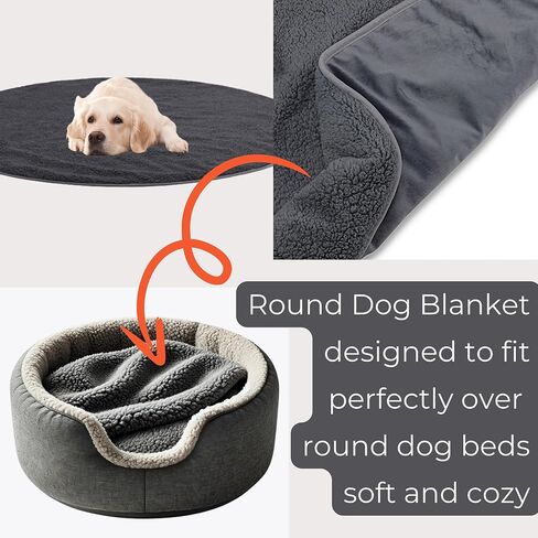 Dog Blankets for Large Dogs Washable - Waterproof Dog Blanket for Couch - Dog Blankets for Medium Dogs Washable - Pet Blankets for Dogs - Dog Bed Blanket Large Dog Blanket Round 60 Inches in Saudi Arabia