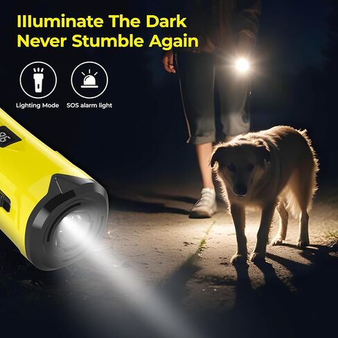Dog Bark Deterrent Devices, Professional Anti Barking Training & Behavior Aid Ultrasonic Tool - w/ 3X Sonic Emitters 50ft Range, Ultra-Bright LED Flashlight | Alternative to Painful Dog Shock Collar in Saudi Arabia