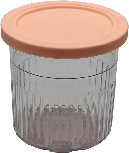 joystar Ice Creami Deluxe Pints 2 Pack, Compatible with Ninja NC500 NC501 Series Creami Deluxe Ice Cream Makers, Genuine Ninja Pint, Color Lids (24oz pints NC500, Green/pink) in Saudi Arabia