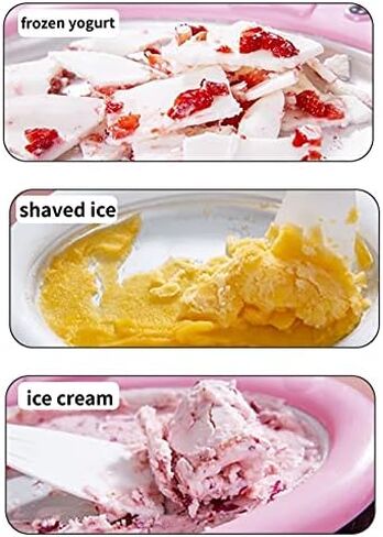 High End Ice Cream Roller Maker Plate Anti Griddle Pan with 2 Spatulas for Fun and Fast Homemade Rolled Cream, Frozen Yogurt, Gelato, Sorbet Easy Instant DIY Stainless Steel in Saudi Arabia