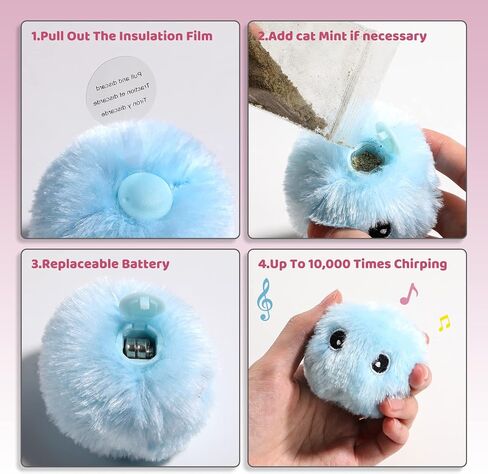 NVTED Cat Toy Ball, Interactive Barking Cats Playing with Toy Balls, Upgrade Kitten Plush Ball, Built-in Catnip, Interactive Cat Kicker Toys for Indoor, 3 Pack (Plush Ball) in Kuwait