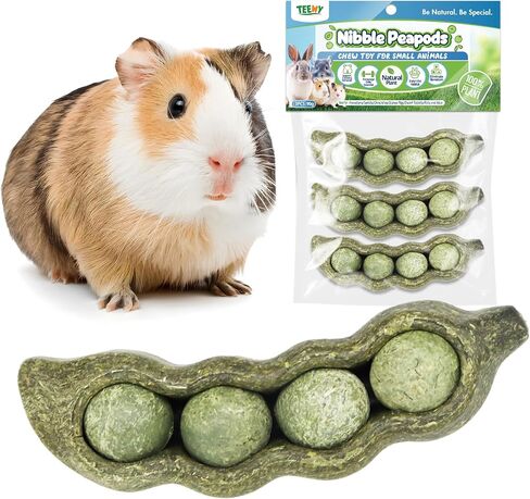 Nibble Peapods Small Animal Chew Toy 3 PCs Hamster Chinchilla Gerbil Guinea Pig Toy for Teeth Grinding Boredom Breaker in Saudi Arabia
