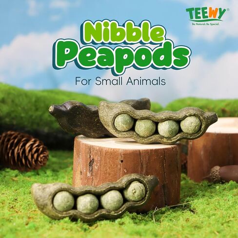 Nibble Peapods Small Animal Chew Toy 3 PCs Hamster Chinchilla Gerbil Guinea Pig Toy for Teeth Grinding Boredom Breaker in Saudi Arabia