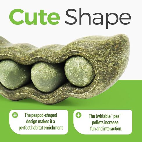 Nibble Peapods Small Animal Chew Toy 3 PCs Hamster Chinchilla Gerbil Guinea Pig Toy for Teeth Grinding Boredom Breaker in Saudi Arabia