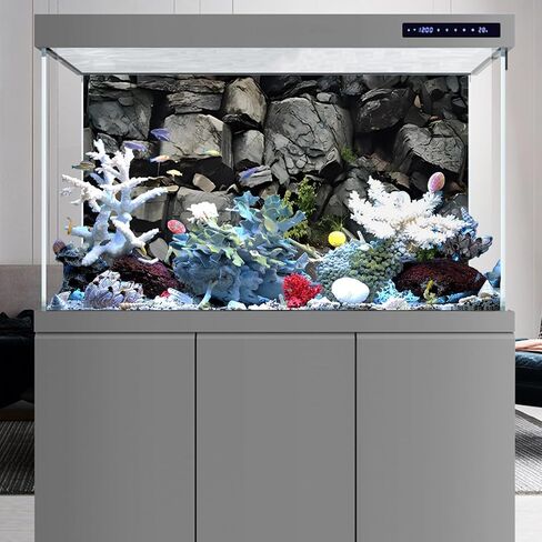 AWERT 30x18 inches Stone Aquarium Background Grey Rock Fish Tank Background Rocky Terrarium Background in Saudi Arabia