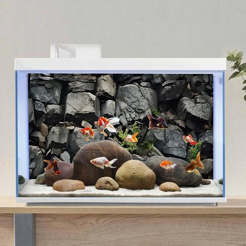 AWERT 30x18 inches Stone Aquarium Background Grey Rock Fish Tank Background Rocky Terrarium Background in Saudi Arabia