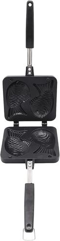Taiyaki اليابانية على شكل سمكة فطيرة مقلاة مزدوجة، صانع Taiyaki الحديد على شكل سمكة فطيرة مقلاة مزدوجة للمنزل لتقوم بها بنفسك الطبخ حفلة الحلوى in Kuwait