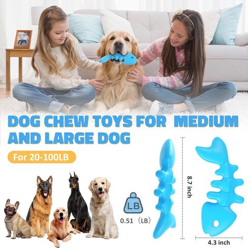 Indestructible Dog Chew Toys for Aggressive Chewers, Tough Dog Bones Toys for Large Dogs, Super Chewer Dog Toys to Keep Them Busy in Saudi Arabia