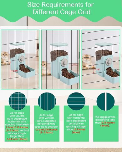 موزع طعام الحيوانات الأليفة الأوتوماتيكي المعلق، موزع تغذية القنفذ على شكل أرنب الجاذبية التلقائي، وعاء طعام للكلاب والقطط لتعليق القفص (أرجواني) in Kuwait