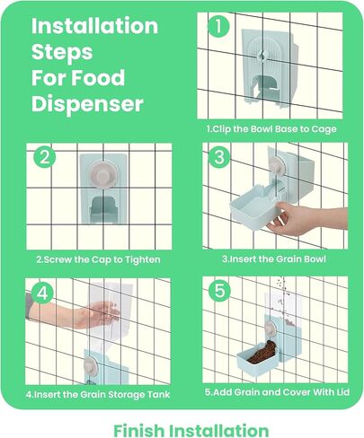 موزع طعام الحيوانات الأليفة الأوتوماتيكي المعلق، موزع تغذية القنفذ على شكل أرنب الجاذبية التلقائي، وعاء طعام للكلاب والقطط لتعليق القفص (أرجواني) in Kuwait