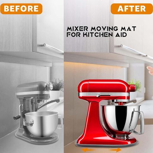 Mixer Slider Mat for Tilt Head Kitchen Aid 4.5-5 Qt Stand Mixer, Counter Sliding Mat Kitchen Appliance Sliding Tray for Kitchenaid Artisan 4.5-5 Qt Countertop Storage Accessories Moving Board in Saudi Arabia