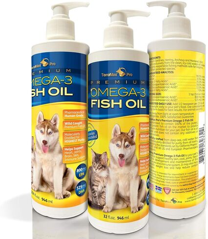 تيراماكس برو زيت السمك السائل أوميغا 3 للكلاب والقطط، 16 أونصة سائلة. أوز. in Kuwait