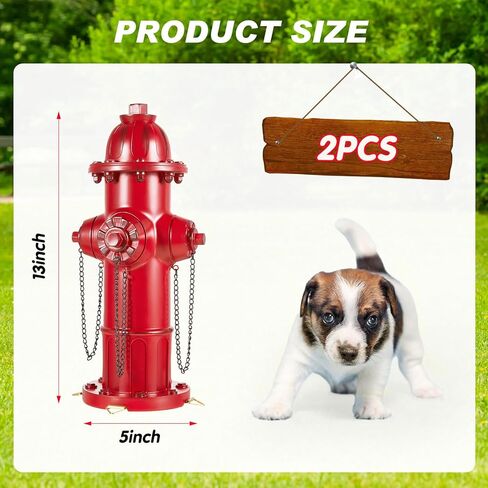 2 حزمة صنبور النار للكلاب للتبول على 13 بوصة × 5 بوصة الكلب صنبور النار الراتنج جرو تبول التدريب آخر أداة صنبور النار الصغيرة للحديقة في الهواء الطلق للكلاب هو مجرد الحجم المناسب للكلاب الصغيرة والمتوسطة الحجم in Kuwait