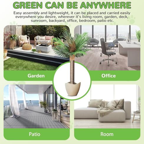 4ft Outdoor Weatherproof Artificial Palm Tree with Natural Sisal Scratching Posts for Cats in Kuwait