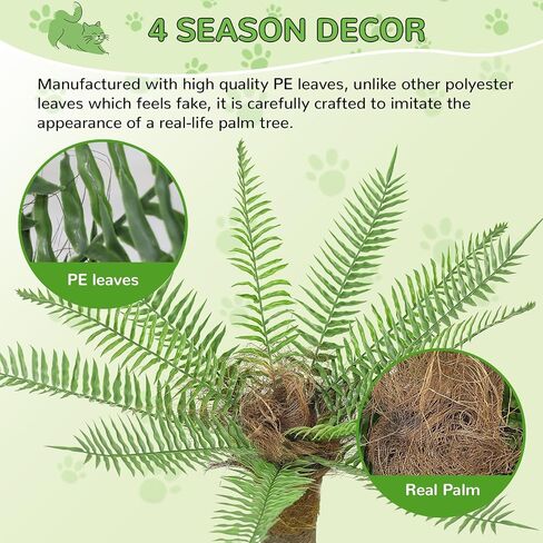 4ft Outdoor Weatherproof Artificial Palm Tree with Natural Sisal Scratching Posts for Cats in Saudi Arabia