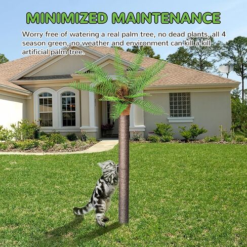 4ft Outdoor Weatherproof Artificial Palm Tree with Natural Sisal Scratching Posts for Cats in Saudi Arabia