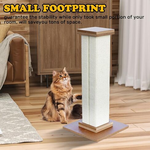 27IN Cat Scratching Post, Nature Sisal Cat Scratch Post for Indoor Cats in Kuwait