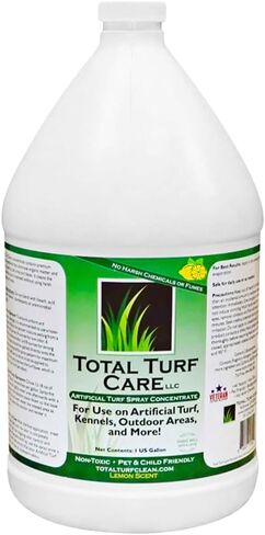 Total Turf Care Outdoor Odor Eliminator - 1 Gallon Concentrate - Professional Grade Pet Odor Remover for Artificial Grass, Rock, Concrete - Eco-Friendly, Safe for Pets - Lemon Scent in Saudi Arabia