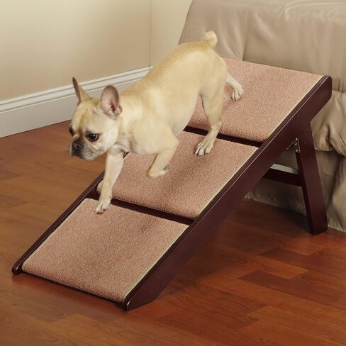 Pine Frame Dog RampSteps, 3 Step,Brown in Saudi Arabia