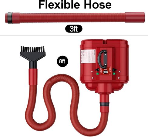 Dog Dryer for Large Dogs, Dual Motor 5.0 HP Variable Speed Dog Hair Dryer, Professional Force Dog Dryer Dog Grooming Dryer Blower with Heater in Saudi Arabia