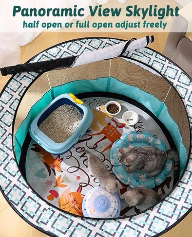 BNOSDM Rabbit Playpen with Zippered Top Portable Small Pet Cage Tent Bunny Foldable Pop Up playpen Indoor Outdoor Travel Use Exercise Yard Fence for Rabbits Ferrets Cats Guinea Pigs in Saudi Arabia