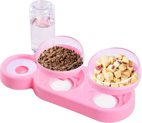 مجموعة تغذية القطط وموزع المياه الأوتوماتيكية 3 في 1 من RUJOI Petlibro - مريحة ونظيفة، الحل الأمثل لاحتياجات طعام وترطيب صديقك القطط! in Kuwait