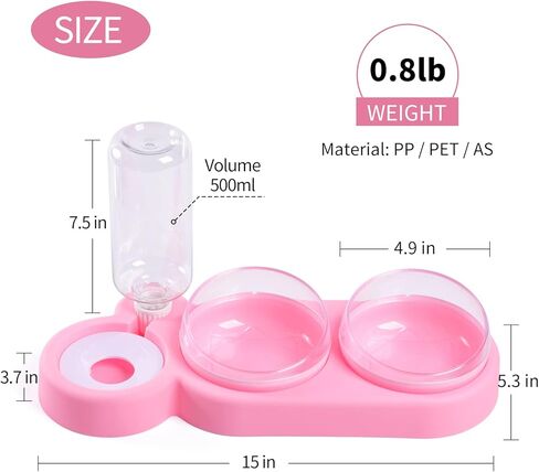 مجموعة تغذية القطط وموزع المياه الأوتوماتيكية 3 في 1 من RUJOI Petlibro - مريحة ونظيفة، الحل الأمثل لاحتياجات طعام وترطيب صديقك القطط! in Kuwait