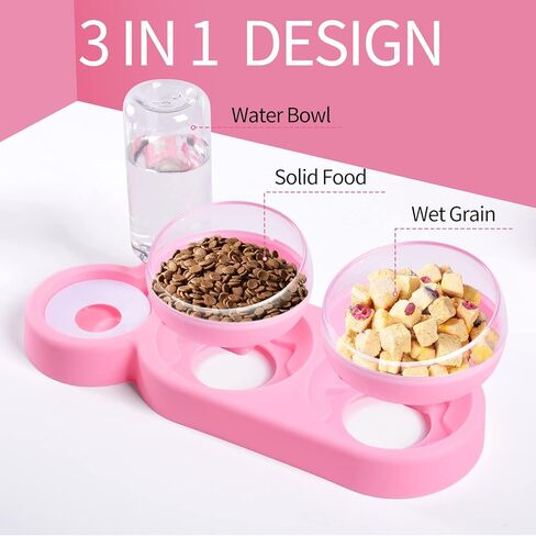 مجموعة تغذية القطط وموزع المياه الأوتوماتيكية 3 في 1 من RUJOI Petlibro - مريحة ونظيفة، الحل الأمثل لاحتياجات طعام وترطيب صديقك القطط! in Kuwait