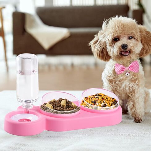 مجموعة تغذية القطط وموزع المياه الأوتوماتيكية 3 في 1 من RUJOI Petlibro - مريحة ونظيفة، الحل الأمثل لاحتياجات طعام وترطيب صديقك القطط! in Kuwait