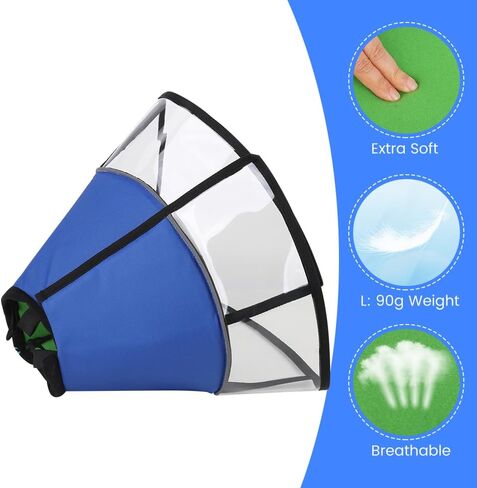 أطواق وأقماع لينة للتعافي مخروطية للكلاب بعد الجراحة للكلاب المتوسطة والكبيرة الحجم، أطواق مريحة قابلة للتعديل للتوقف عن اللعق، قابلة للتعديل، أطواق للكلاب للتعافي (تحتوي على PVC) بلاستيك: دعم فائق in Kuwait