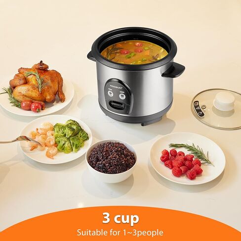 جهاز طبخ الأرز الكهربائي بلمسة واحدة لأرز السوشي الياباني الآسيوي، 3 أكواب غير مطبوخة/6 أكواب مطبوخة، طباخ سريع ومريح مع وعاء داخلي مطلي بالسيراميك غير لاصق، سخان تلقائي، أخضر in Kuwait