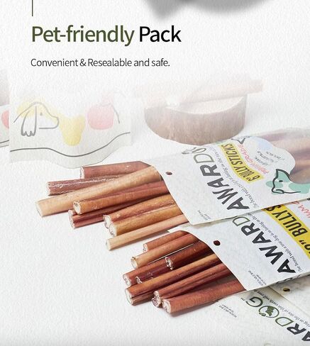 Bully Sticks (12 Inch, Jumbo Thickness), Fully Digestible 100% Beef Pizzle Chews, Grass-Fed, Grain-Free, Natural Long-Lasting Chews for Medium & Large Dogs (1 count (Pack of 2)) in Saudi Arabia