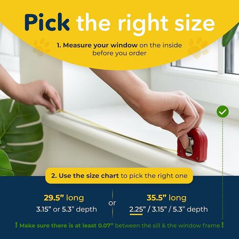 PROTECTO Window Sill Protector from Dogs - 29.5 x 5.1 Clear Window Guards from Cats Scratching, Chewing & Clawing | Keep Your Sills Smooth & Paws Safe | Ultra Strong Window Sill Cover Protection in Kuwait