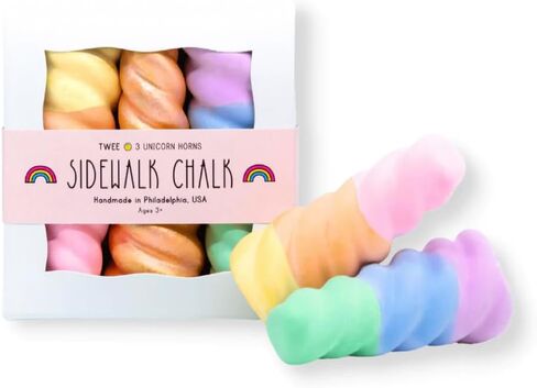 قرون Twee Rainbow Unicorn - طباشير الرصيف المصنوعة يدويًا - صُنعت في الولايات المتحدة الأمريكية in Saudi Arabia