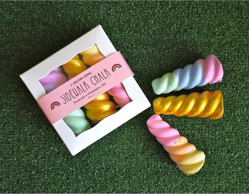 قرون Twee Rainbow Unicorn - طباشير الرصيف المصنوعة يدويًا - صُنعت في الولايات المتحدة الأمريكية in Saudi Arabia