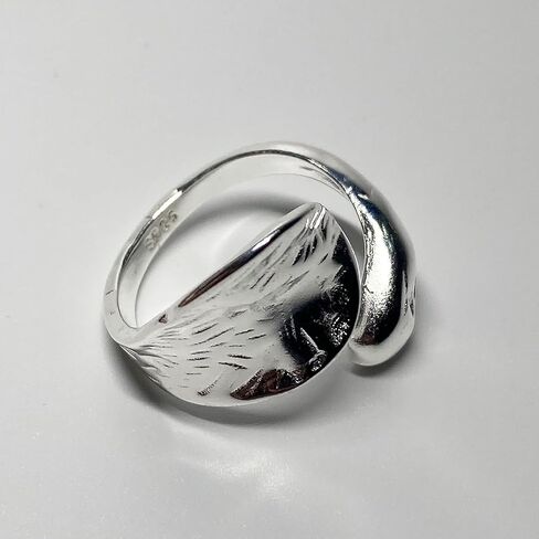 Handmade Vintage 925 Sterling Silver Wide Band Rings for Women/Men,Adjustable Thumb Finger Ring (Chain) in Saudi Arabia