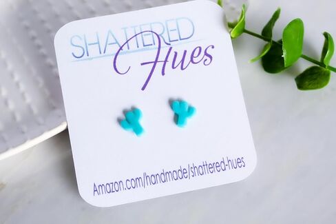 Saguaro Earrings Studs, Cactus Gifts From Arizona, Birthday Gift For Mom or Daughter (Green) in Saudi Arabia