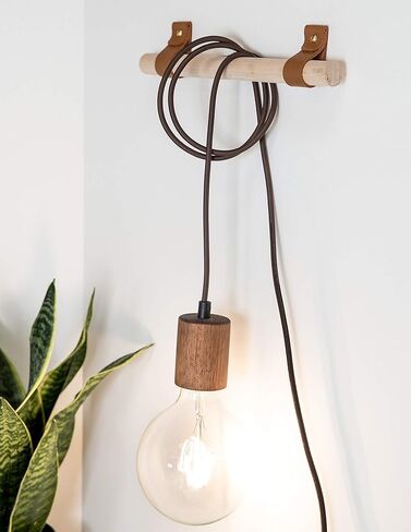 KEYAIIRA - Small Nicotine Colored Leather Wall Hook, minimalist leather strap hanger for bath towel holder leather wall hook strap towel hook bathroom decor brass towel ring nordic home (BLACK) in Kuwait