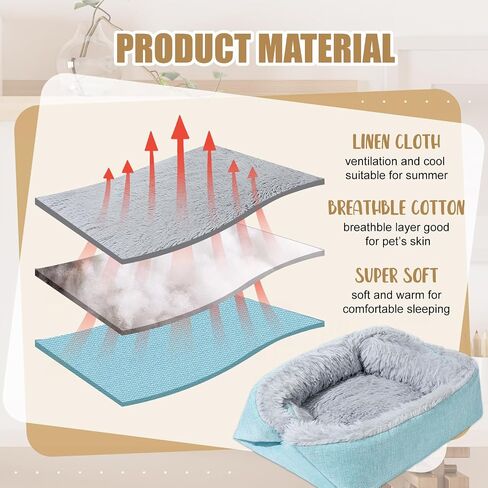 2 Pcs Cat Beds Small Dog Bed, Self Warming Cat Dog Mat Washable Warm Fluffy Pet Pad Calming Cushion Soft Kitty Bed for Indoor Outdoor Crate Pets Cat Small Dog Sleeping, 24 x 20 Inch (Green) in Saudi Arabia