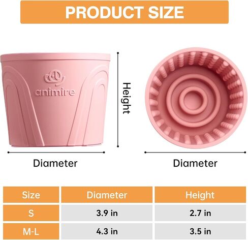 Dog Slow Feeder Lick Bowl, Anxiety Relief Dog Licking Mat Treat Dispenser, Non-Slip Anti-Choking Slow Eating Dog Lick Bowl for Small Medium and Large Breed Dogs, BPA Free Silicone in Kuwait
