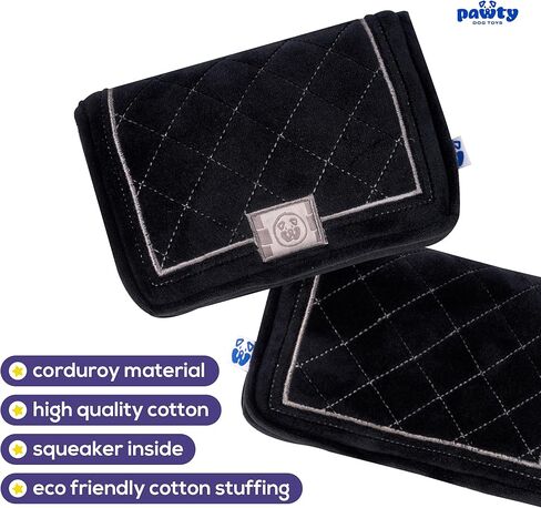 Chewnel Bag - لعبة أزياء الكلاب الفاخرة من Boujee Designer - لعبة قطيفة لطيفة وفريدة من نوعها مع مصدر صرير للكلاب الصغيرة والمتوسطة - هدايا للكلاب لعيد الميلاد - لعبة مصممة محاكاة ساخرة in Kuwait