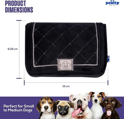Chewnel Bag - لعبة أزياء الكلاب الفاخرة من Boujee Designer - لعبة قطيفة لطيفة وفريدة من نوعها مع مصدر صرير للكلاب الصغيرة والمتوسطة - هدايا للكلاب لعيد الميلاد - لعبة مصممة محاكاة ساخرة in Kuwait