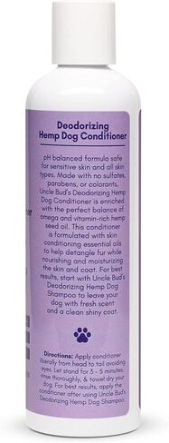 Uncle Buds Hemp DEODORIZING Dog Conditioner pH Balanced Formula Safe for Sensitive Skin and All Skin Types. in Saudi Arabia