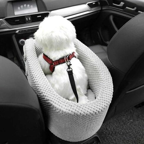 Waggle Portable Pet Nonslip Car Seat with Seat Belt (Grey, Free Size) in Saudi Arabia